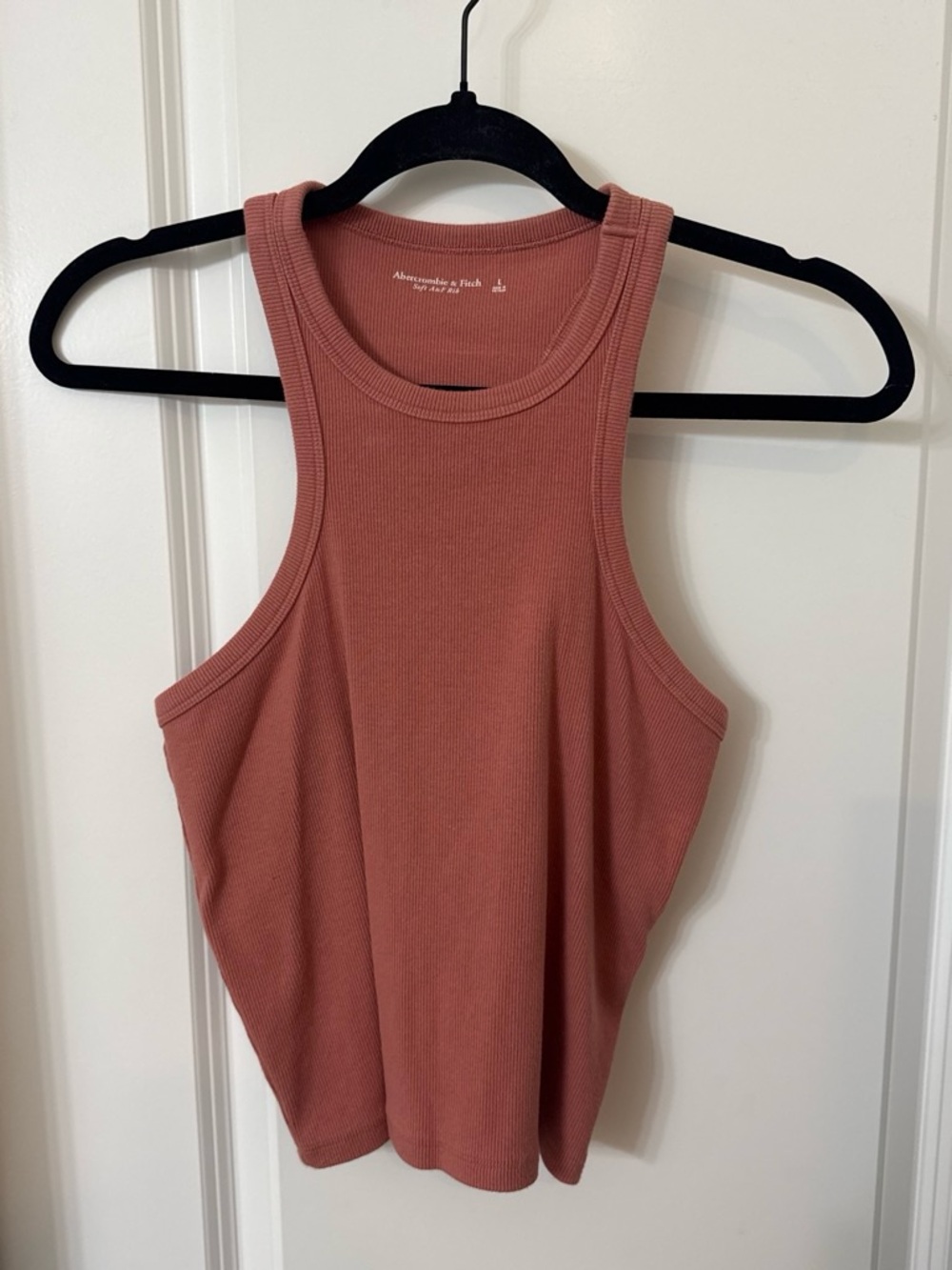 Abercrombie & Fitch Ribbed Tank in Rosewood
